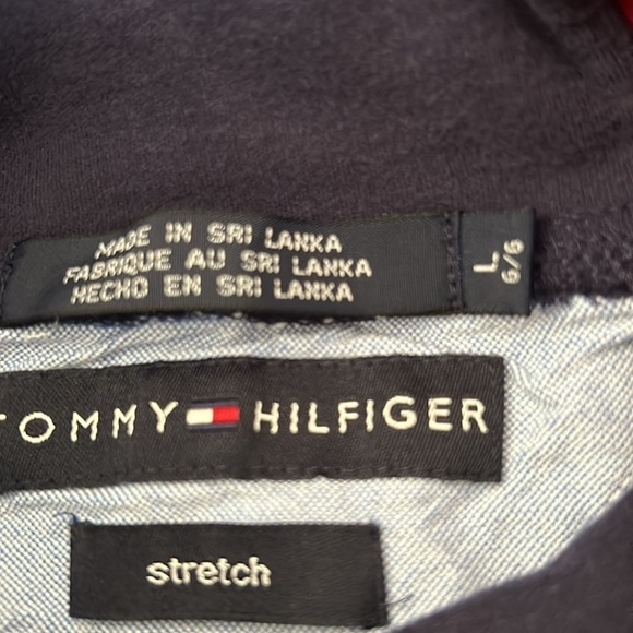 Tommy Hilfiger Mens Blue/Red/White Turtle Neck Sz L - Picture 8 of 11